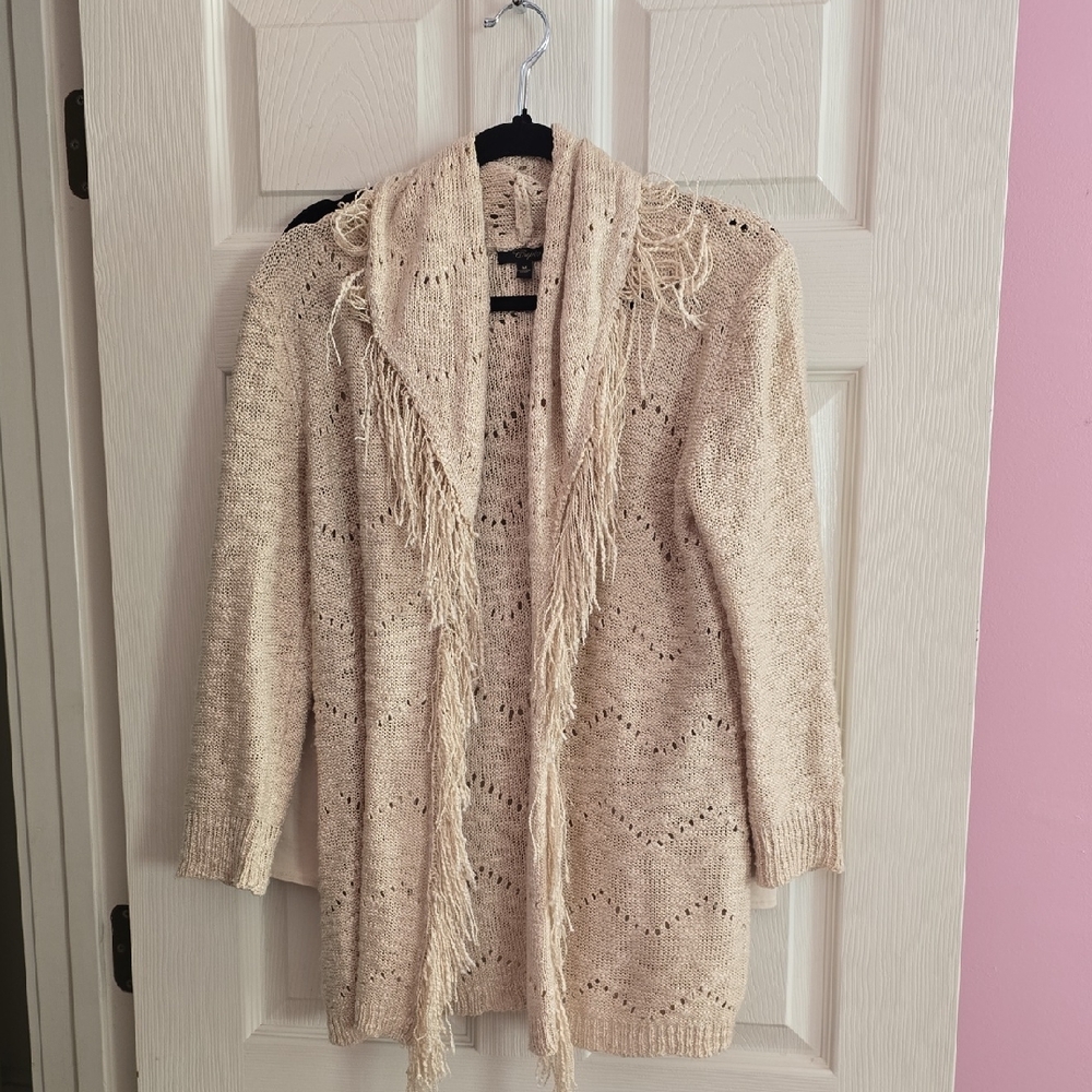 Cupio Cream‎ Fringe Women's Sweater